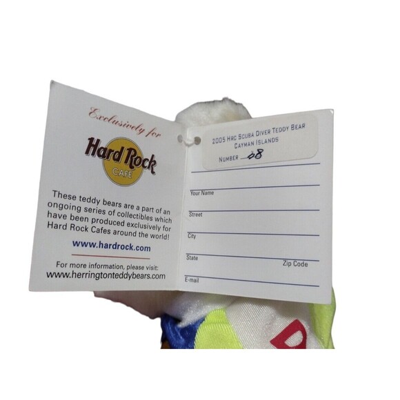 Cayman Island Hard Rock Cafe Scuba Diver Teddy Bear Herrington #38 Limited - Picture 8 of 9